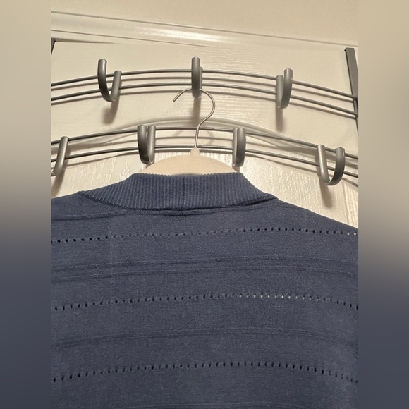 Avenue sweater women's size 18/20 open front Cardigan blue Pointelle pretty - Picture 7 of 13